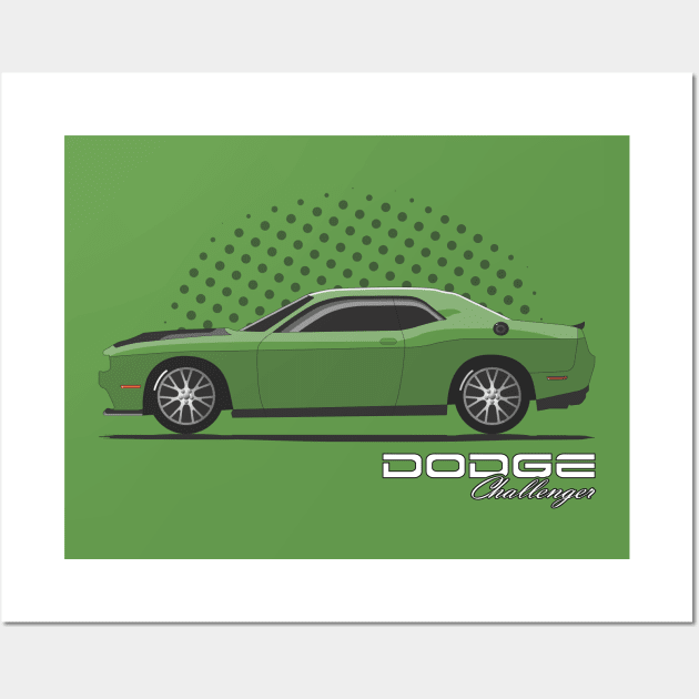 Dodge Challenger - Hellcat American Muscle Car Wall Art by CC I Design